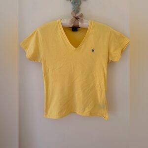 Sunflower Yellow Ralph Lauren V-Neck T-Shirt
Size: Small
GUC